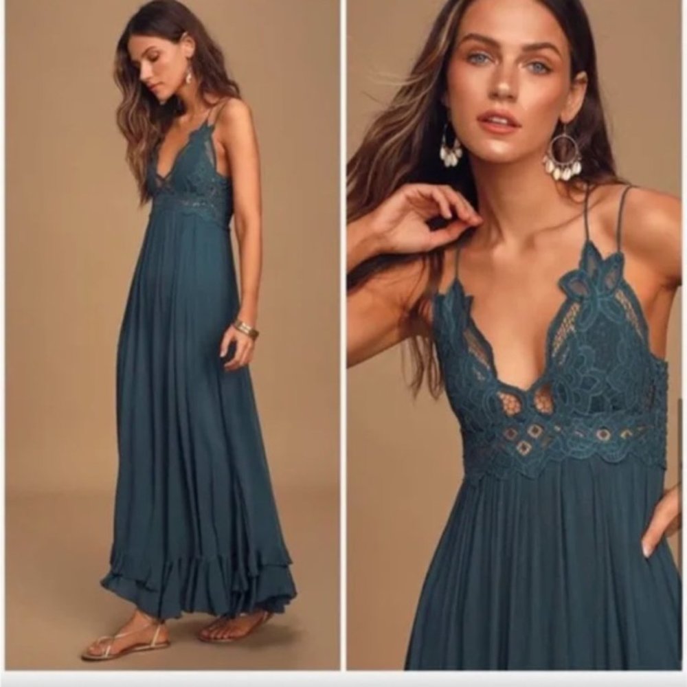 FREE PEOPLE | Adella Maxi Slip Dress in Size S